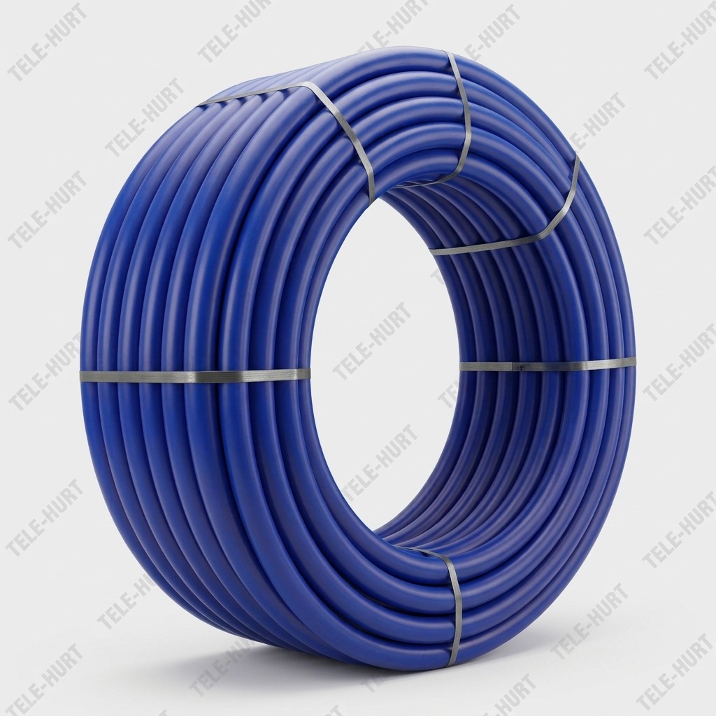 Niebieska rura RHDPE-DW 110 × 8,1 mm w zwoju