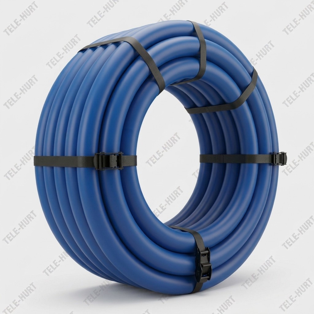 Niebieska rura RHDPE-DW 160 × 11,8 mm w zwoju